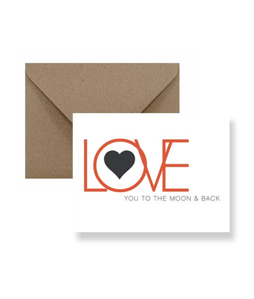 IMPAPER - Love You To The Moon And Back Love Card - Agricola Street Books