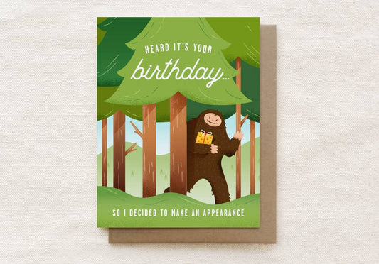 Quirky Paper Co. - Bigfoot - Birthday Card - Agricola Street Books