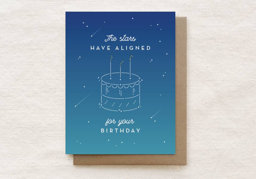 Quirky Paper Co. - The Stars Have Aligned for Your Birthday - Birthday Card - Agricola Street Books