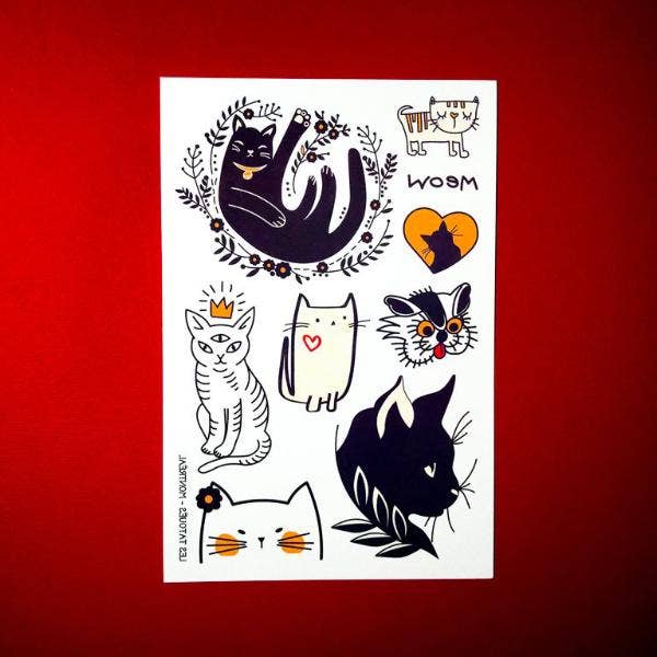 Les Tatoués - The Little Cat - Temporary Tattoos