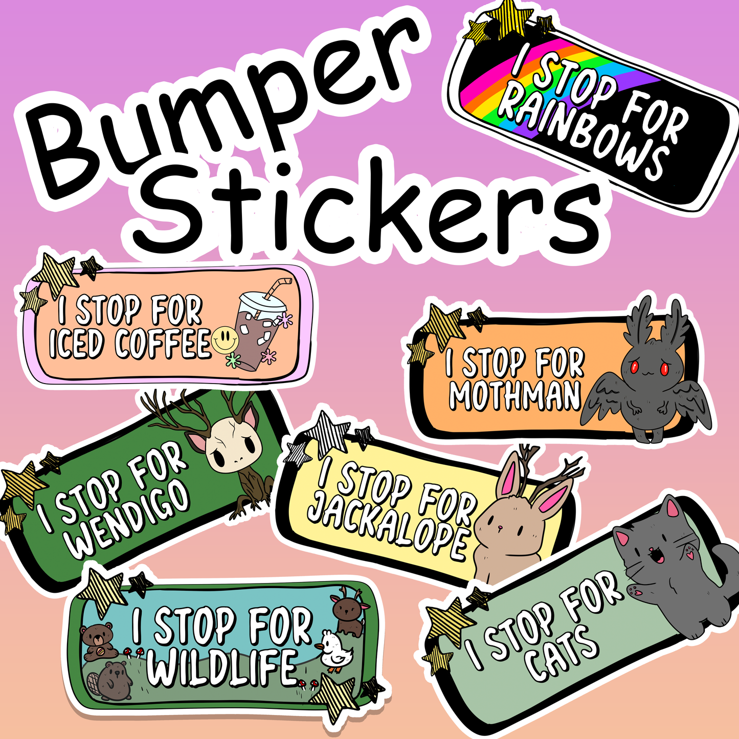 Rebel and Siren Stickers - Cat Basket | Animal | Pet | Waterproof Sticker | 2.5"