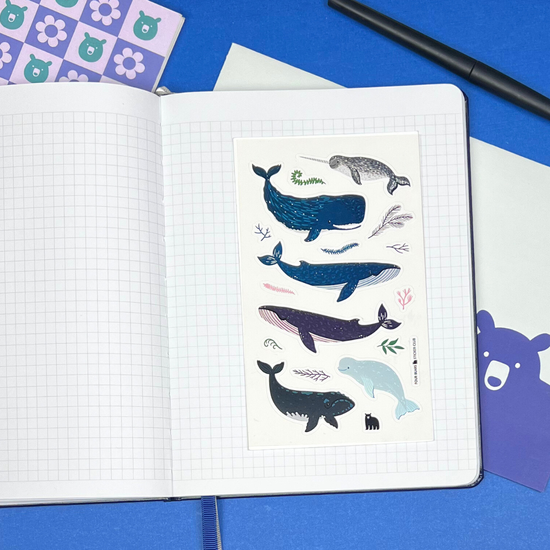 Four Bears Sticker Club - A Whaley Good Day - Agricola Street Books