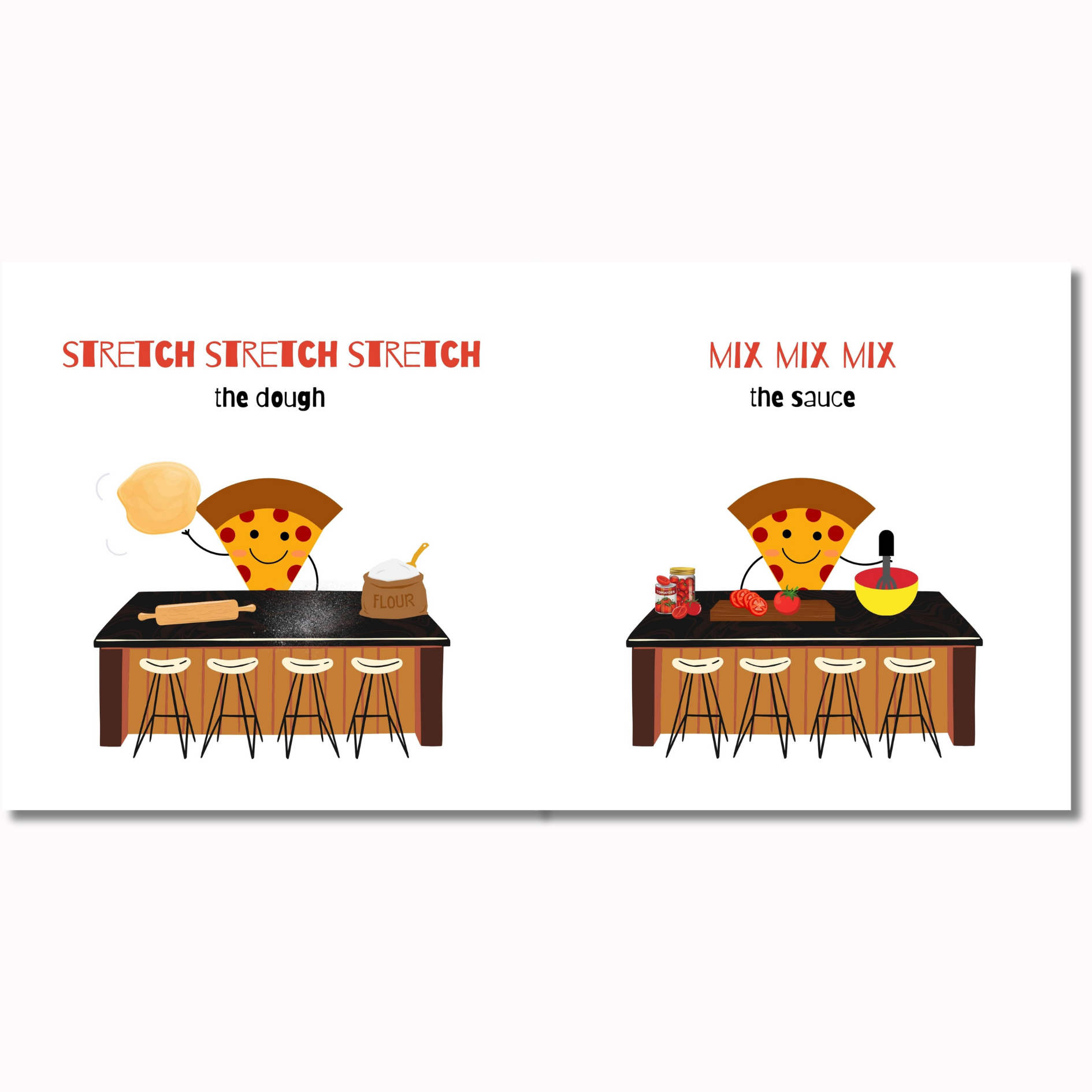 Doodle Paw Press - Hello Pizza! A Board Book For Little Foodies - Agricola Street Books