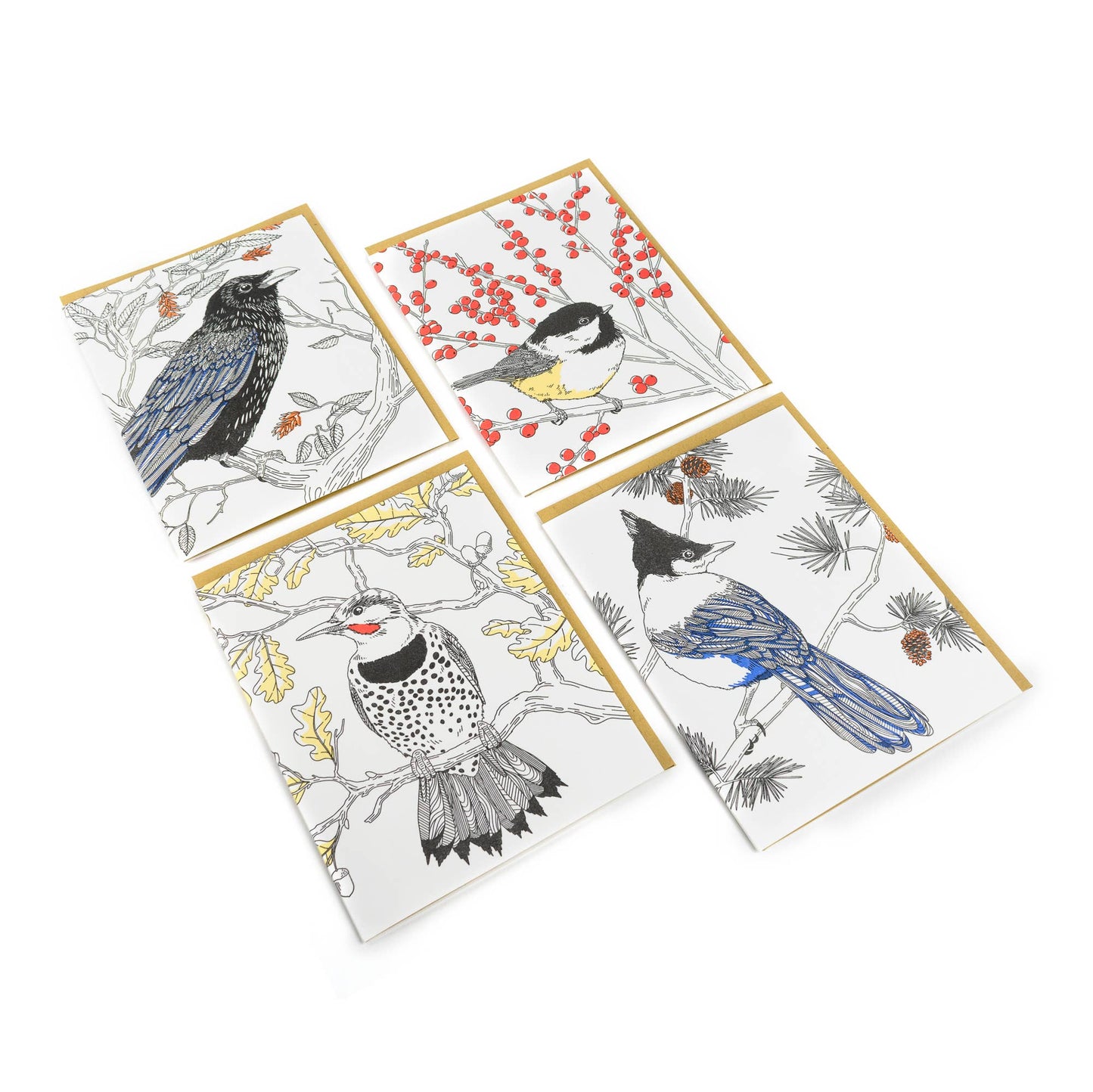 Porchlight Press Letterpress - Black-capped Chickadee Card