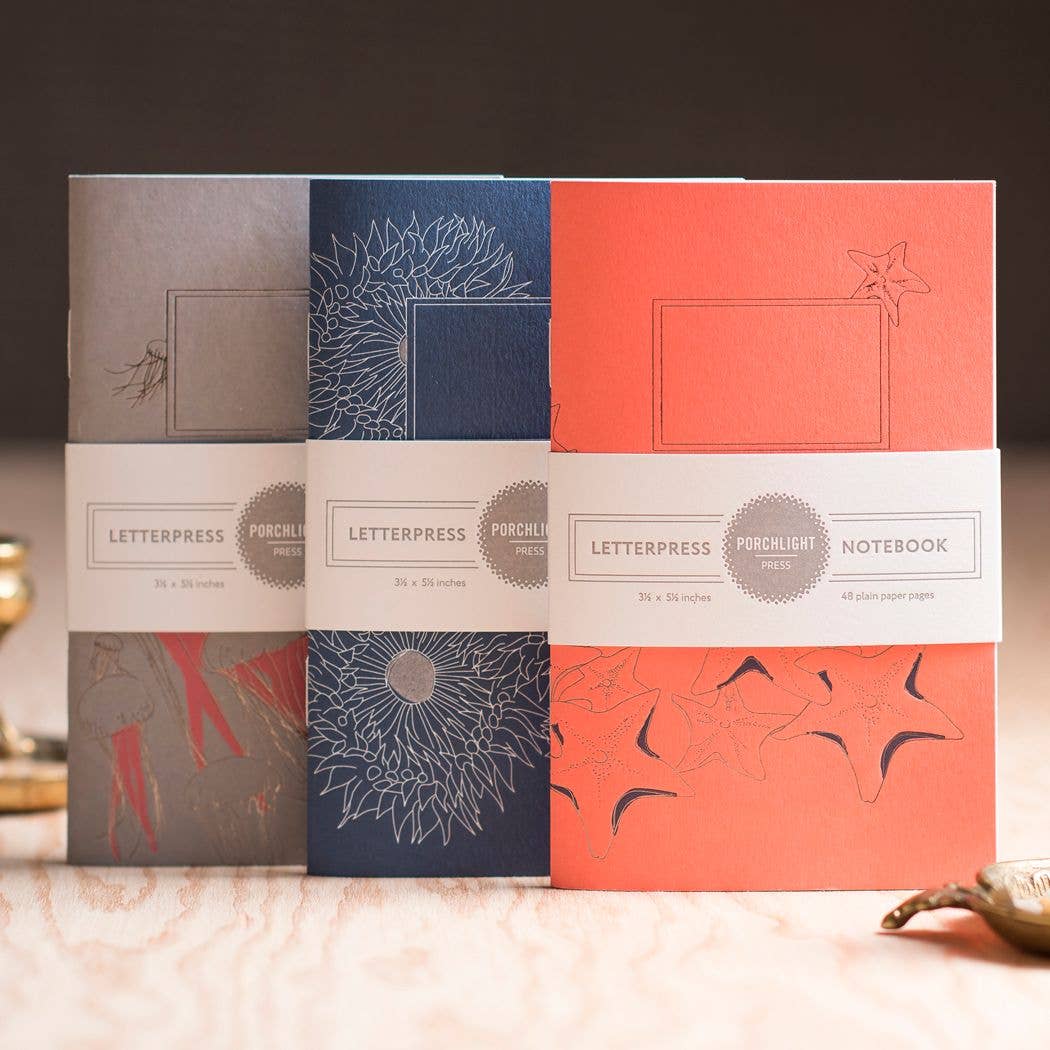 Porchlight Press Letterpress - Sea Anemone Pocket Notebook