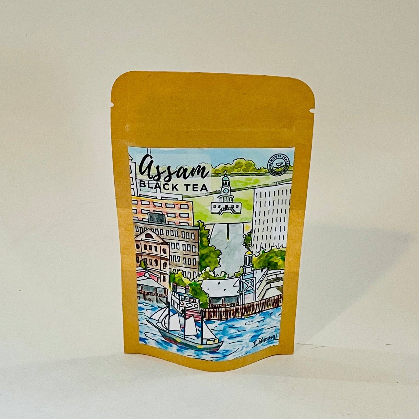 NovelTea Bookstore & Gifts - Artist Label | Halifax Waterfront - Assam Orange Pekoe BLACK TEA - Agricola Street Books