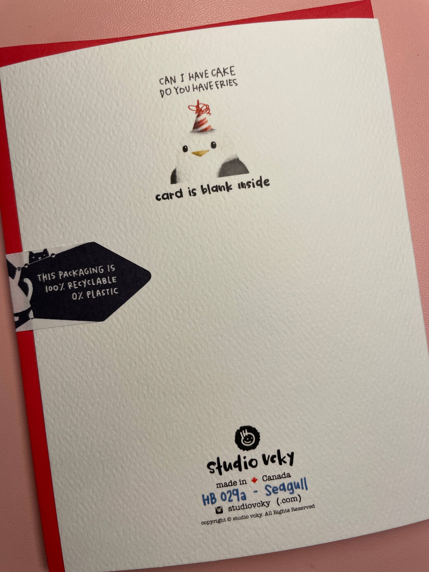 studio vcky - Greeting Card - Seagull V2