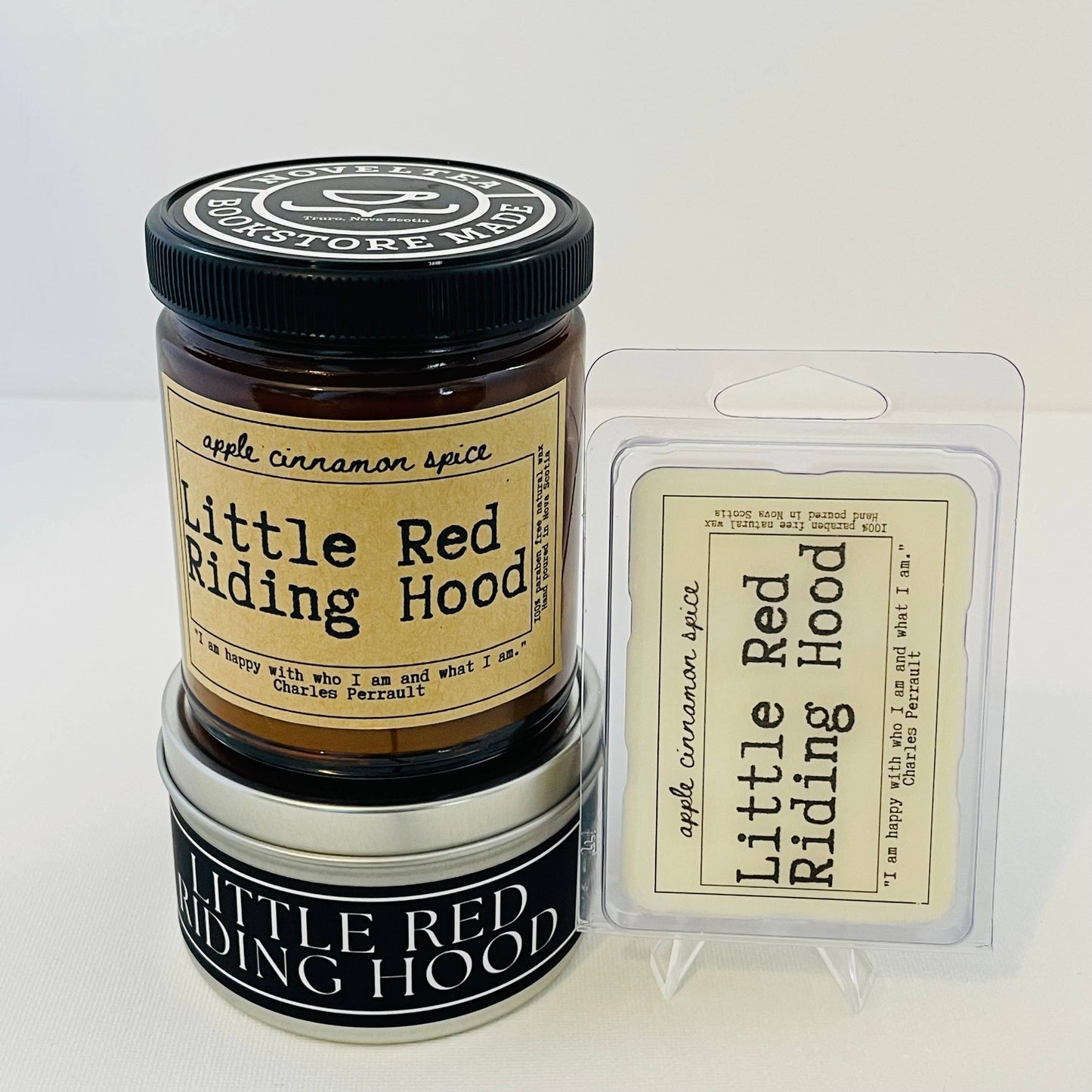 NovelTea Bookstore & Gifts - Little Red Riding Hood -  Apple Spice Scented Candle