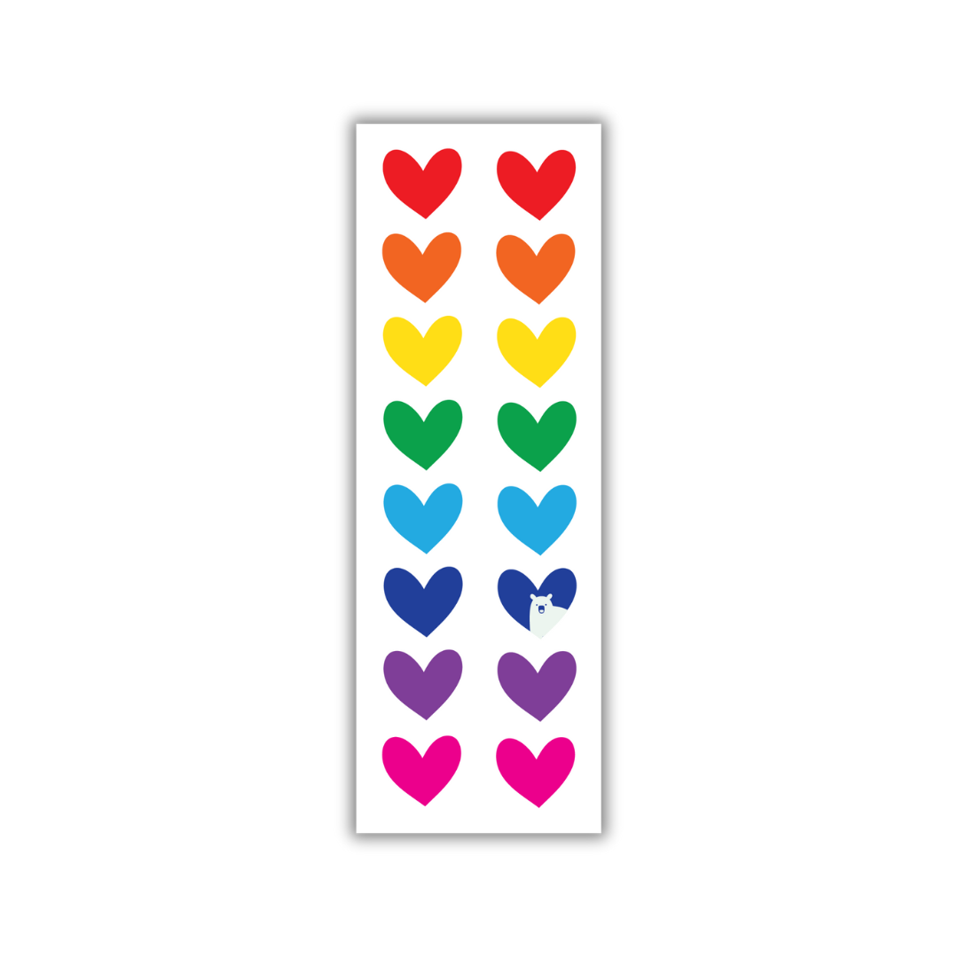 Four Bears Sticker Club - Sparkly Hearts