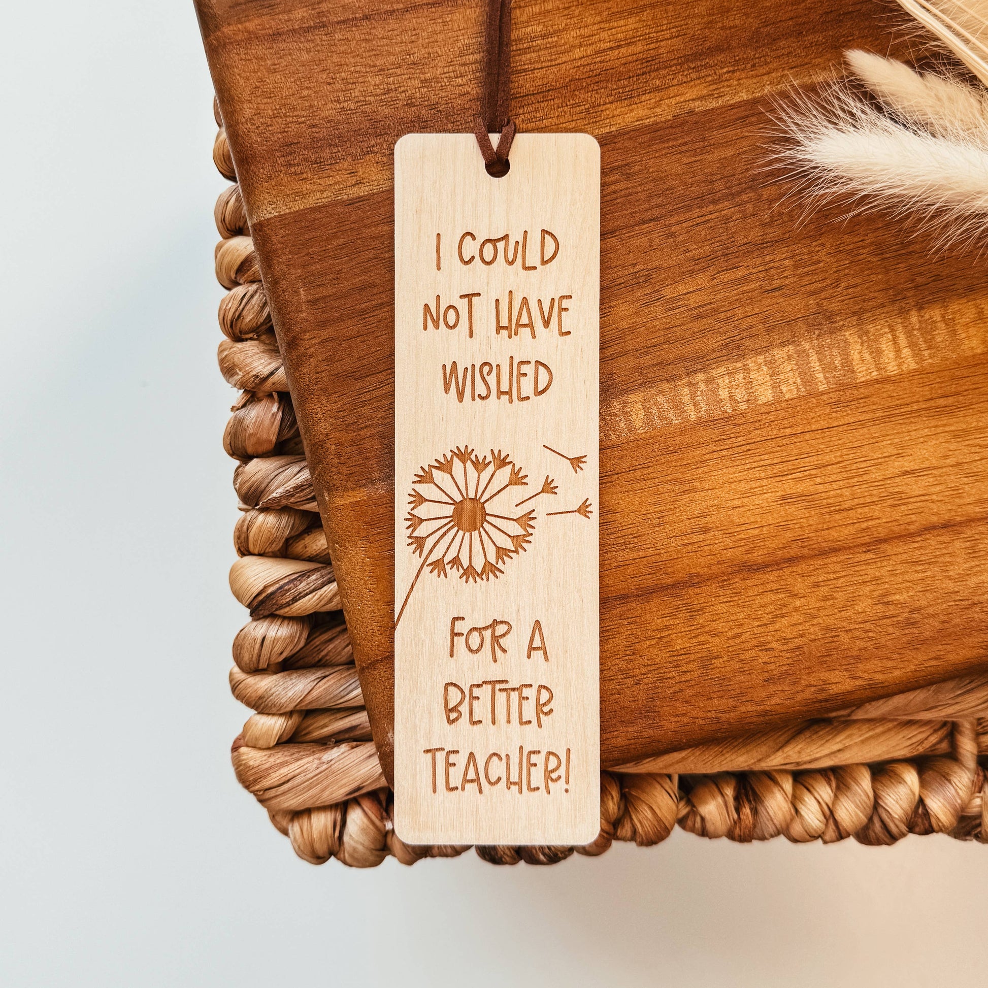 Knotty Design Co. - Teacher Appreciation Wooden Bookmark | Wish - Agricola Street Books