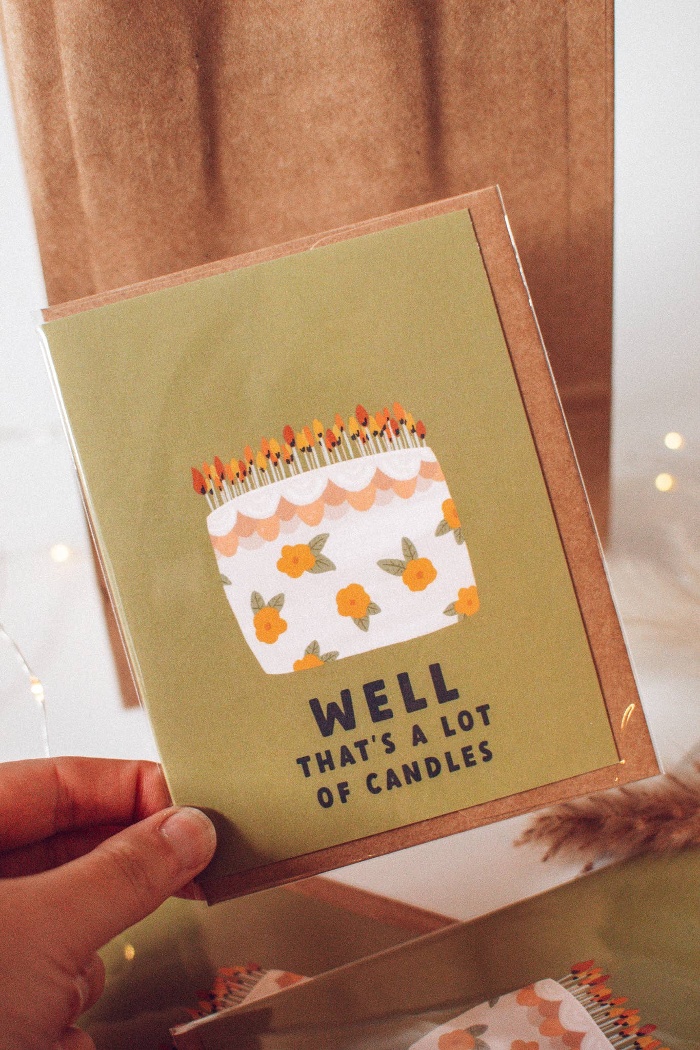 Brush + Bird Paper Co. - Funny Old Age Birthday Greeting Card | Birthday Cake Card