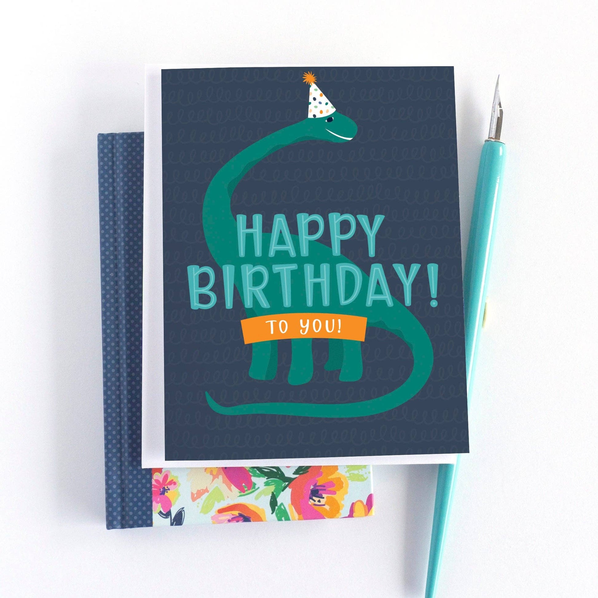 Pedaller Designs - Happy Birthday to You Children's Dinosaur Birthday Card - Agricola Street Books