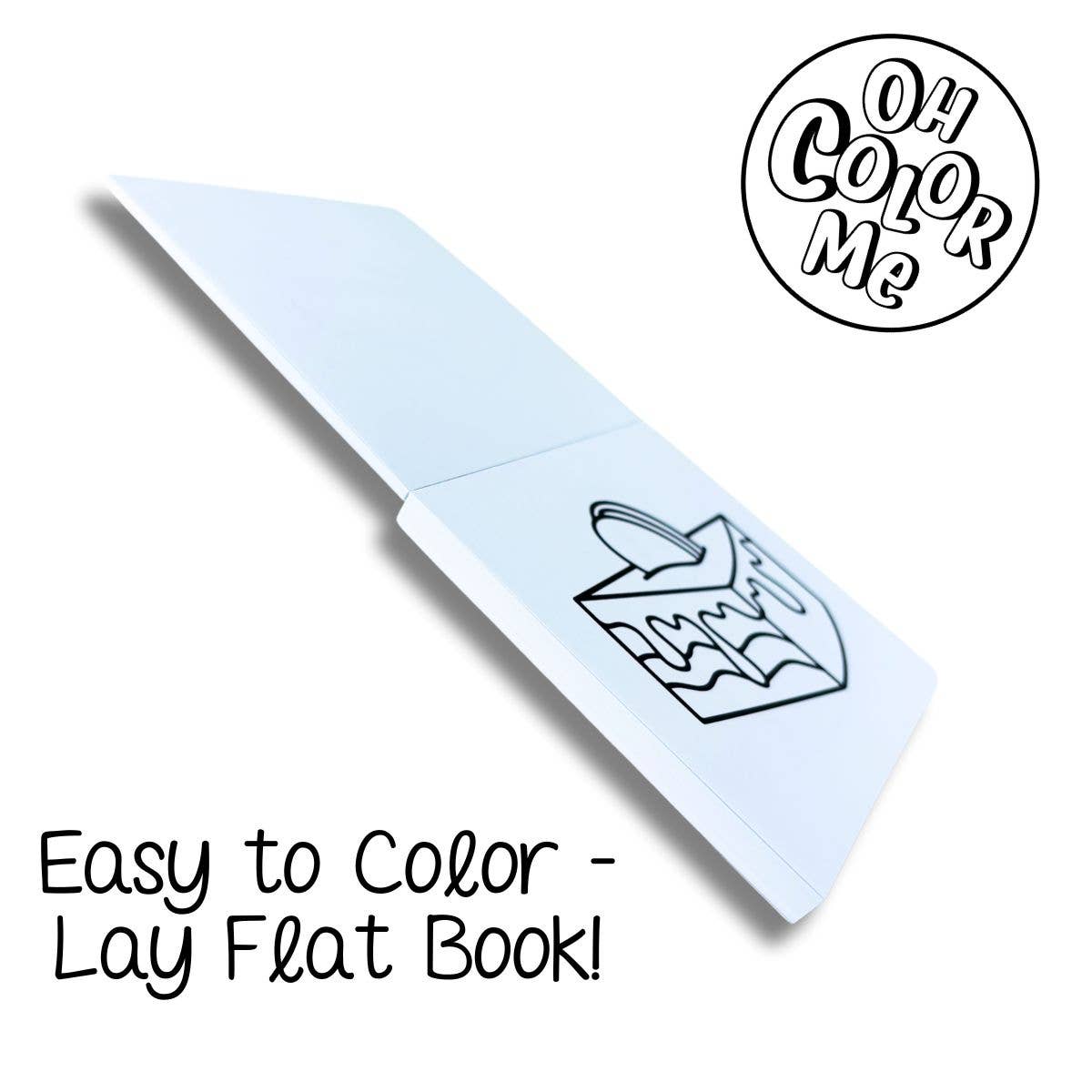 Oh Color Me - Mini Coloring Book Positive Words, 4"x4" - Agricola Street Books