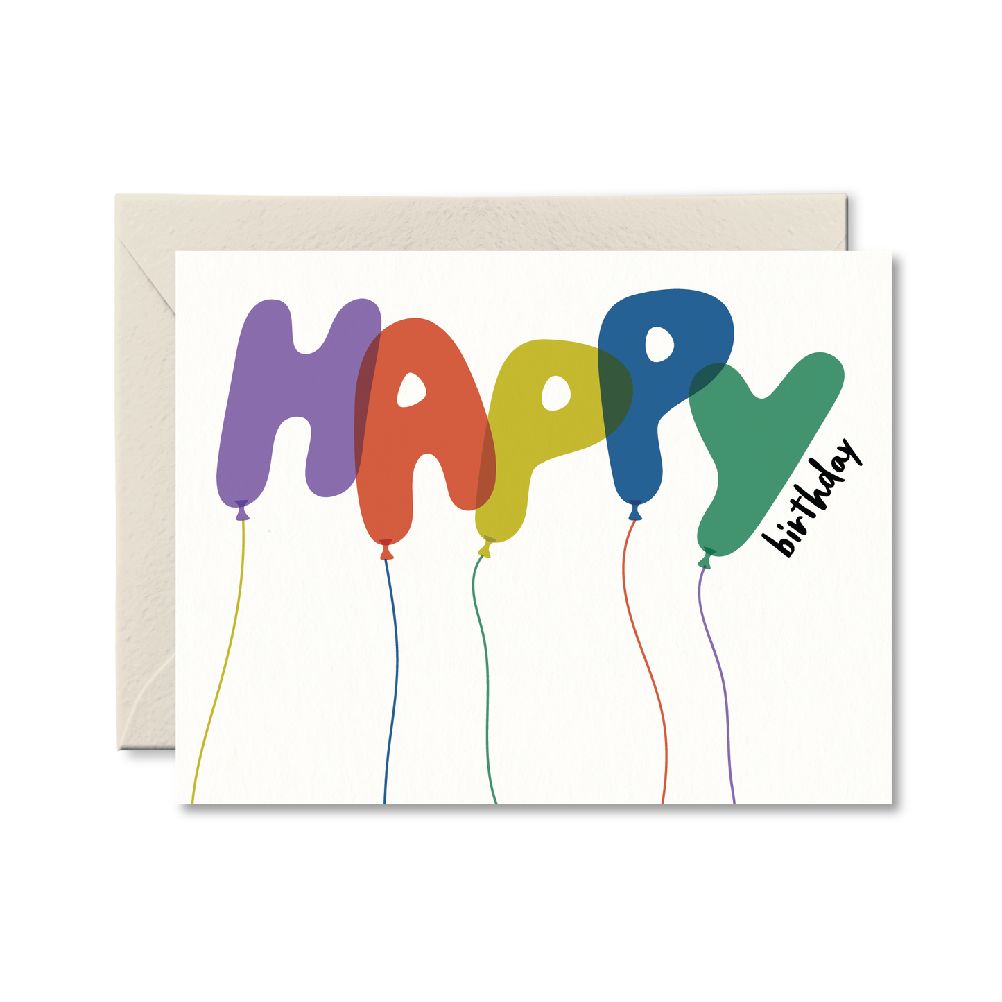 Pretty by Her - Happy Birthday Balloons Card