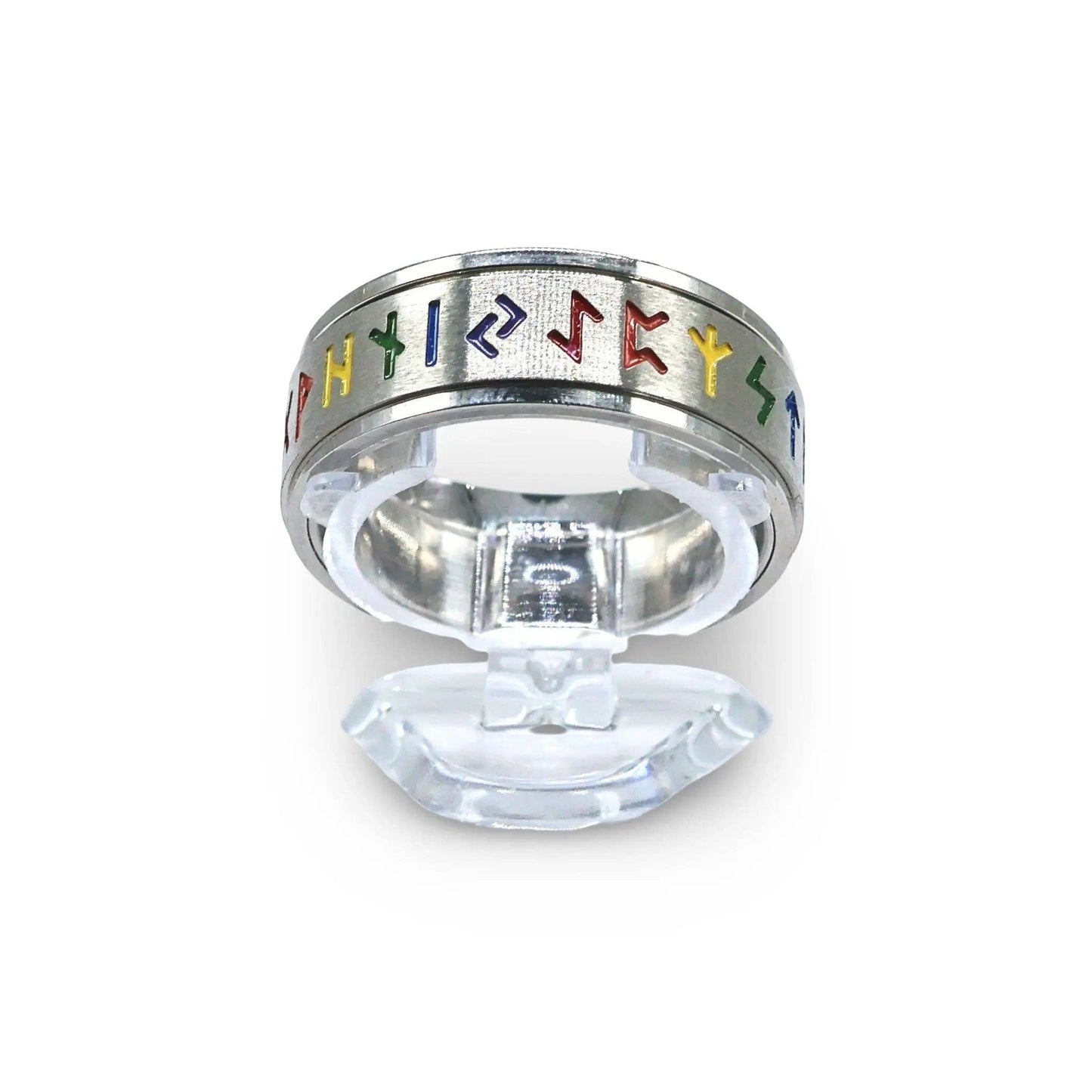 Arômes & Évasions - Ring - Stress Anxiety Relief - Viking Amulet Enamel Rotating - Agricola Street Books