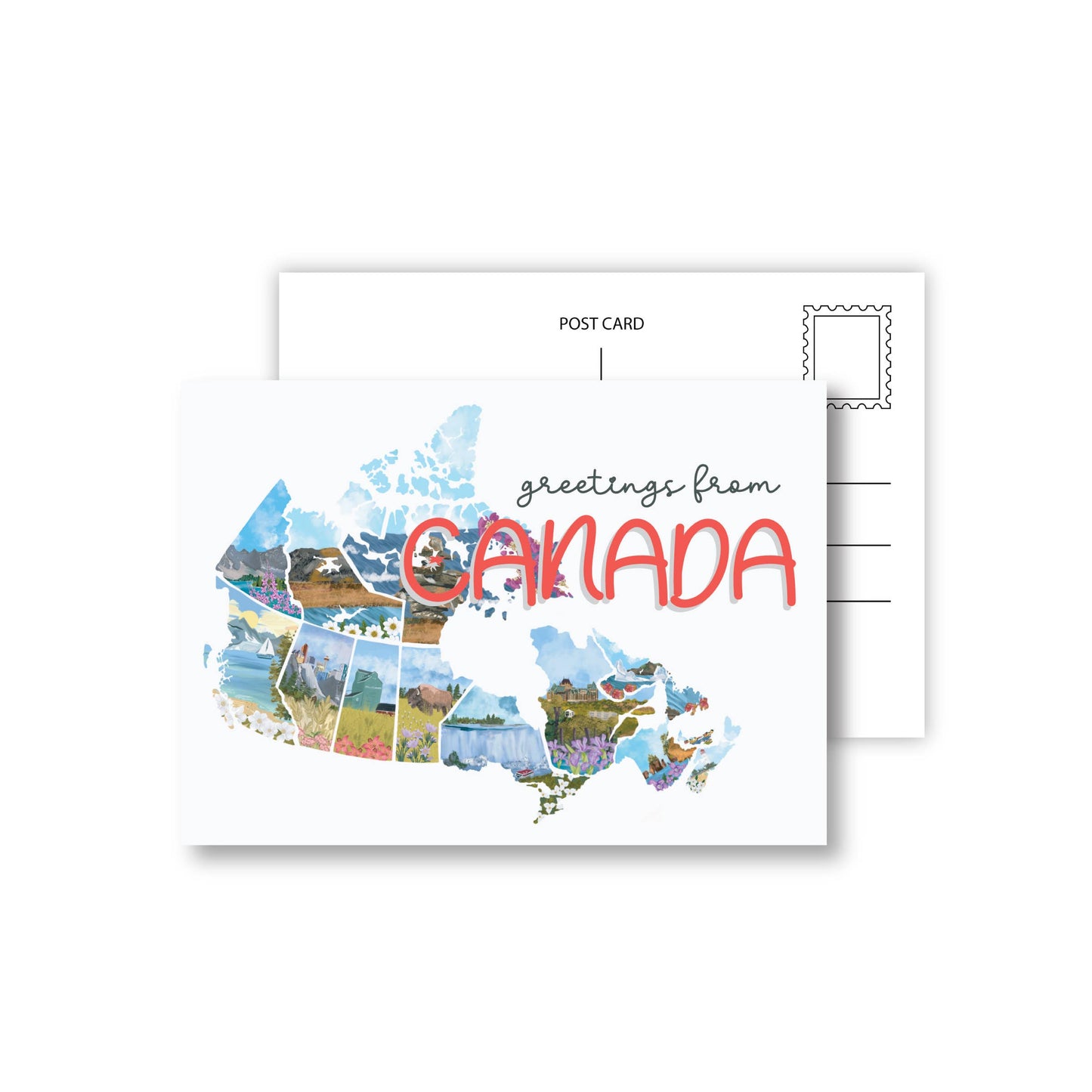Jaybee Design - Canada Map Postcard - Agricola Street Books