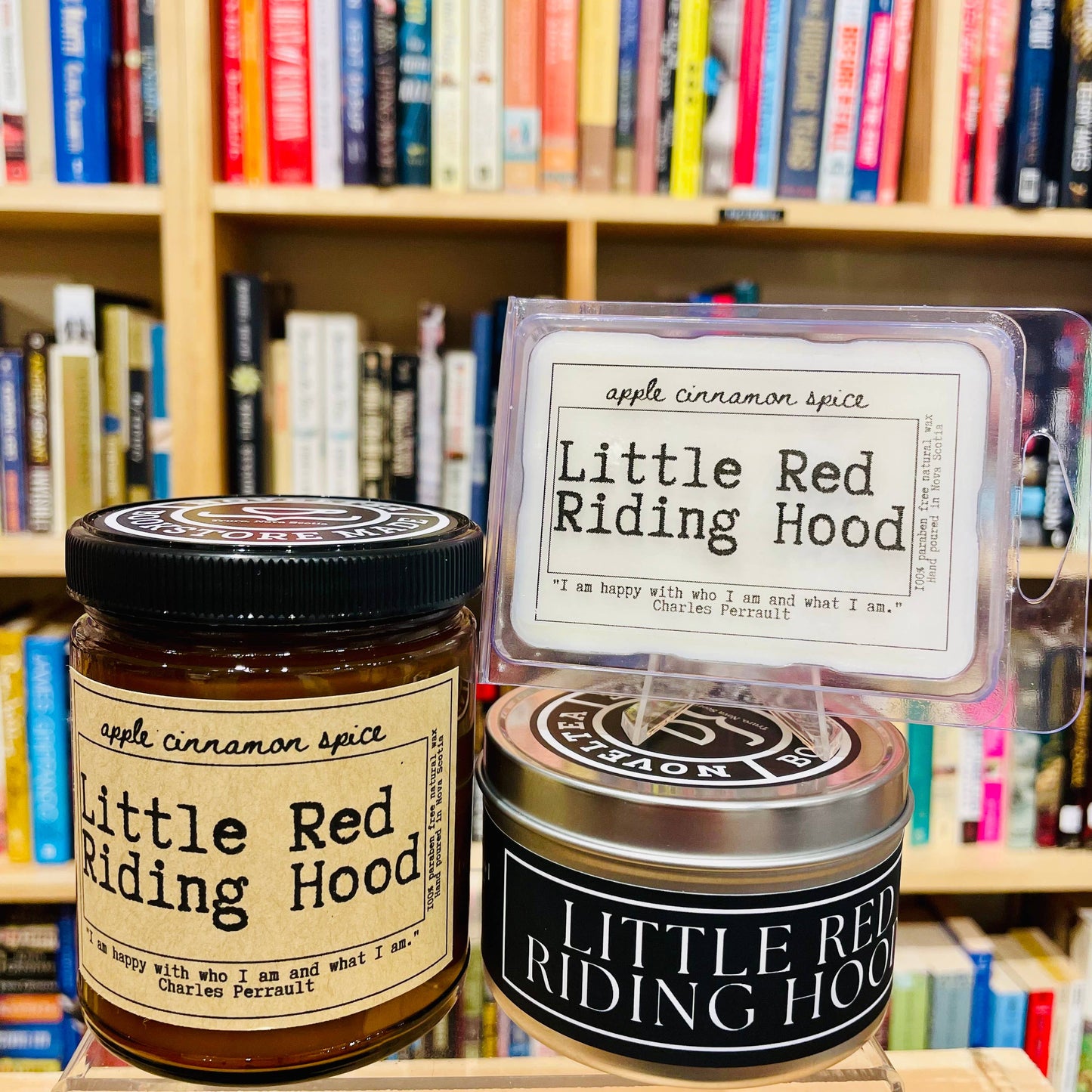 NovelTea Bookstore & Gifts - Little Red Riding Hood -  Apple Spice Scented Candle