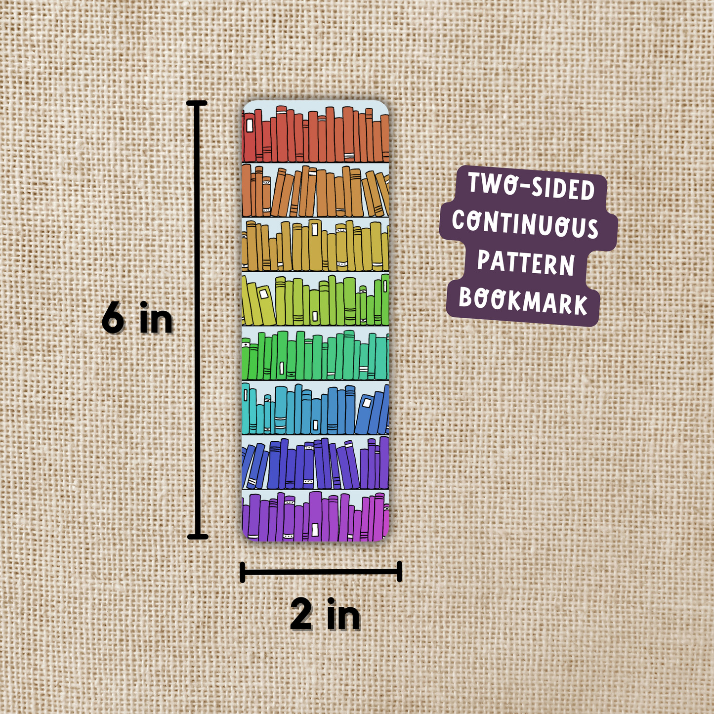 Wildly Enough - Rainbow Bookshelf Bookmark