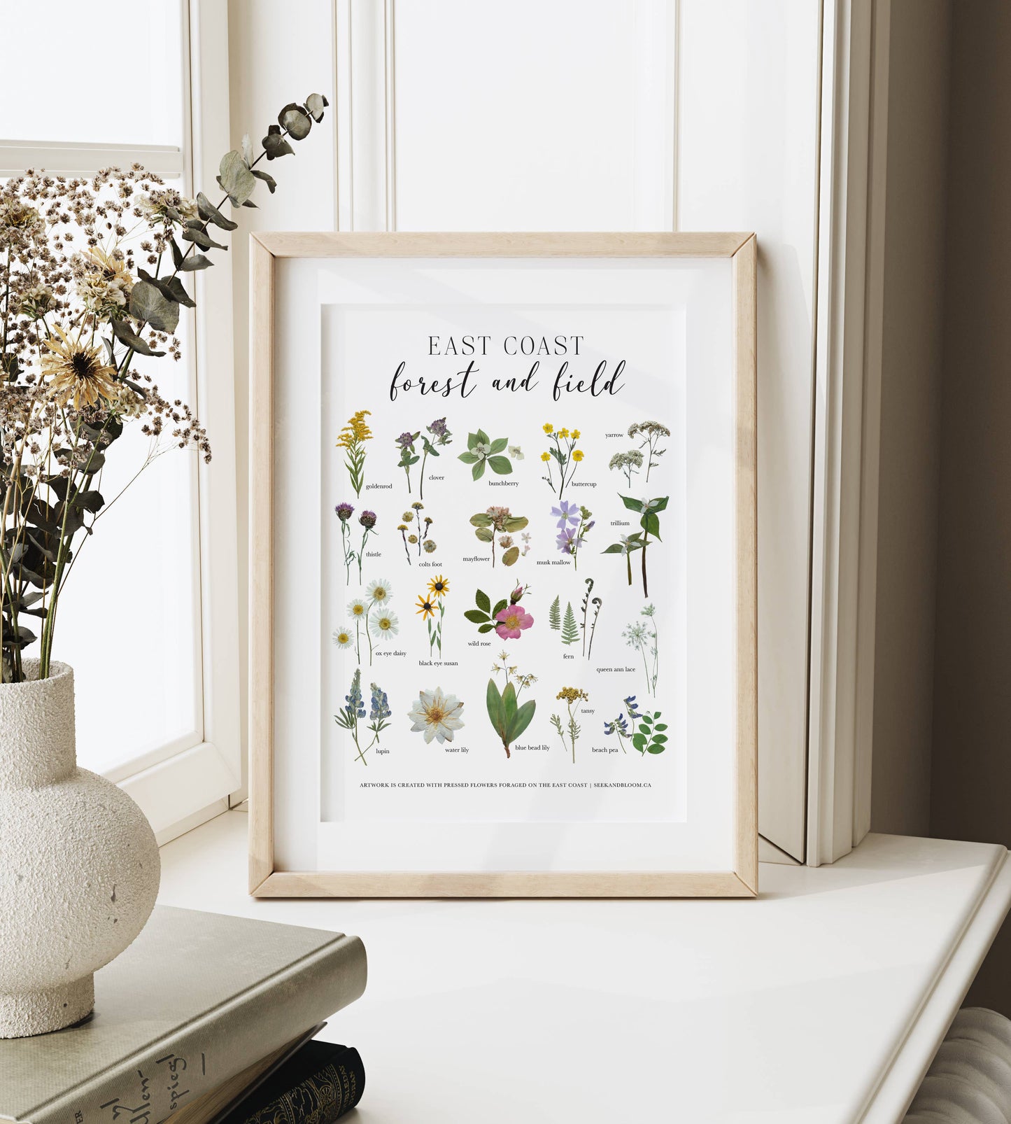 Seek & Bloom Creative Co. - Forest and Field, East Coast Wildflowers, Art Print 8x10