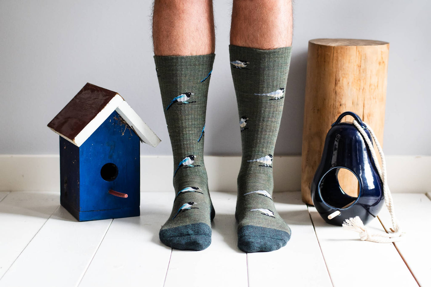 Friday Sock Co. - Men's Chickadee & Magpie Merino Wool Socks