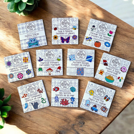 Oh Color Me - Mini Coloring Book Positive Words, 4"x4" - Agricola Street Books