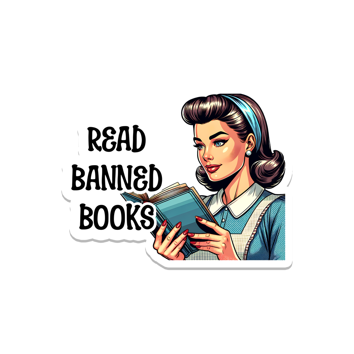 SlapPolitics Stickers- Read Banned Books | Politics | Waterproof Sticker | 3"