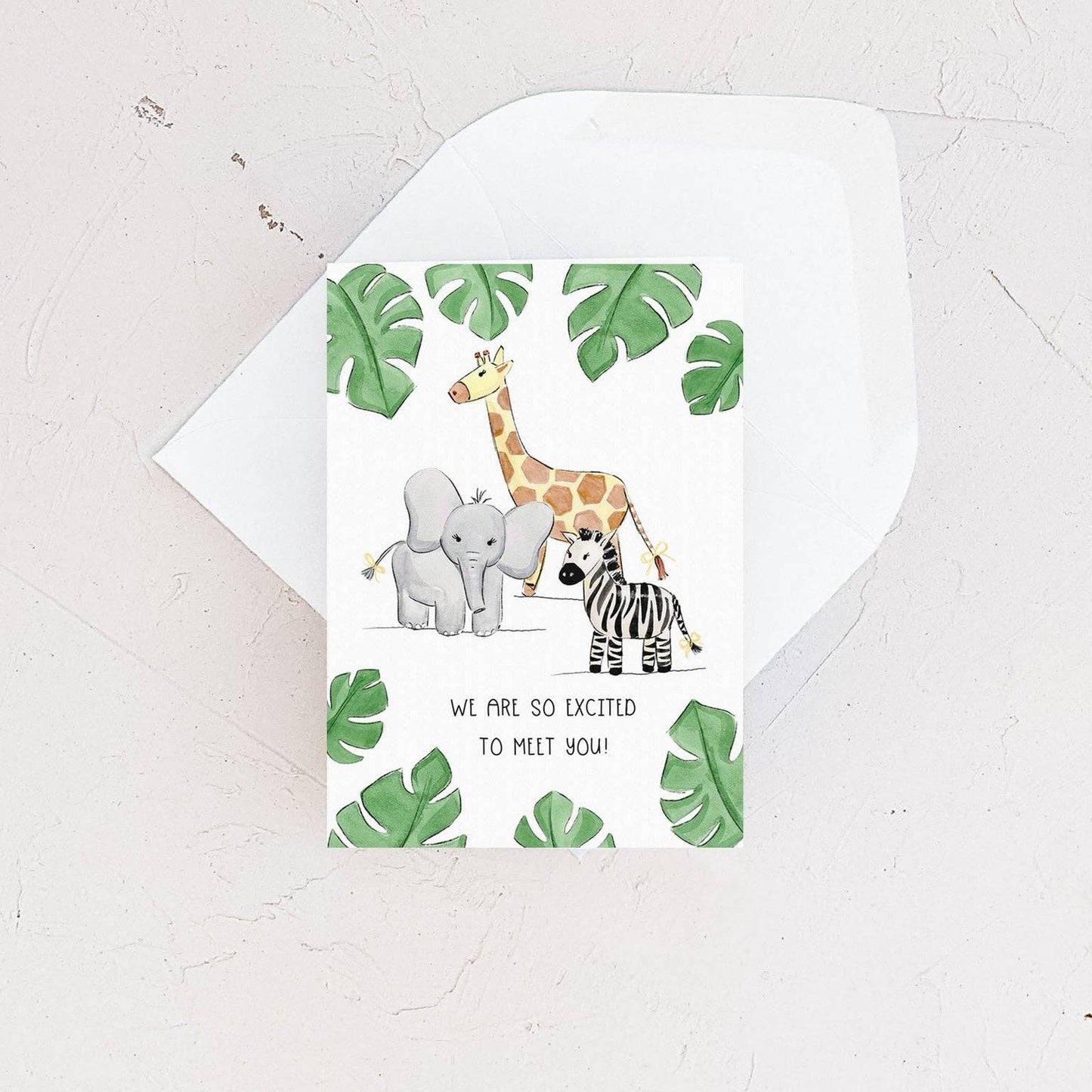 Almeida Illustrations - Mini Card - Excited to meet you! New Baby Greeting Card - Agricola Street Books