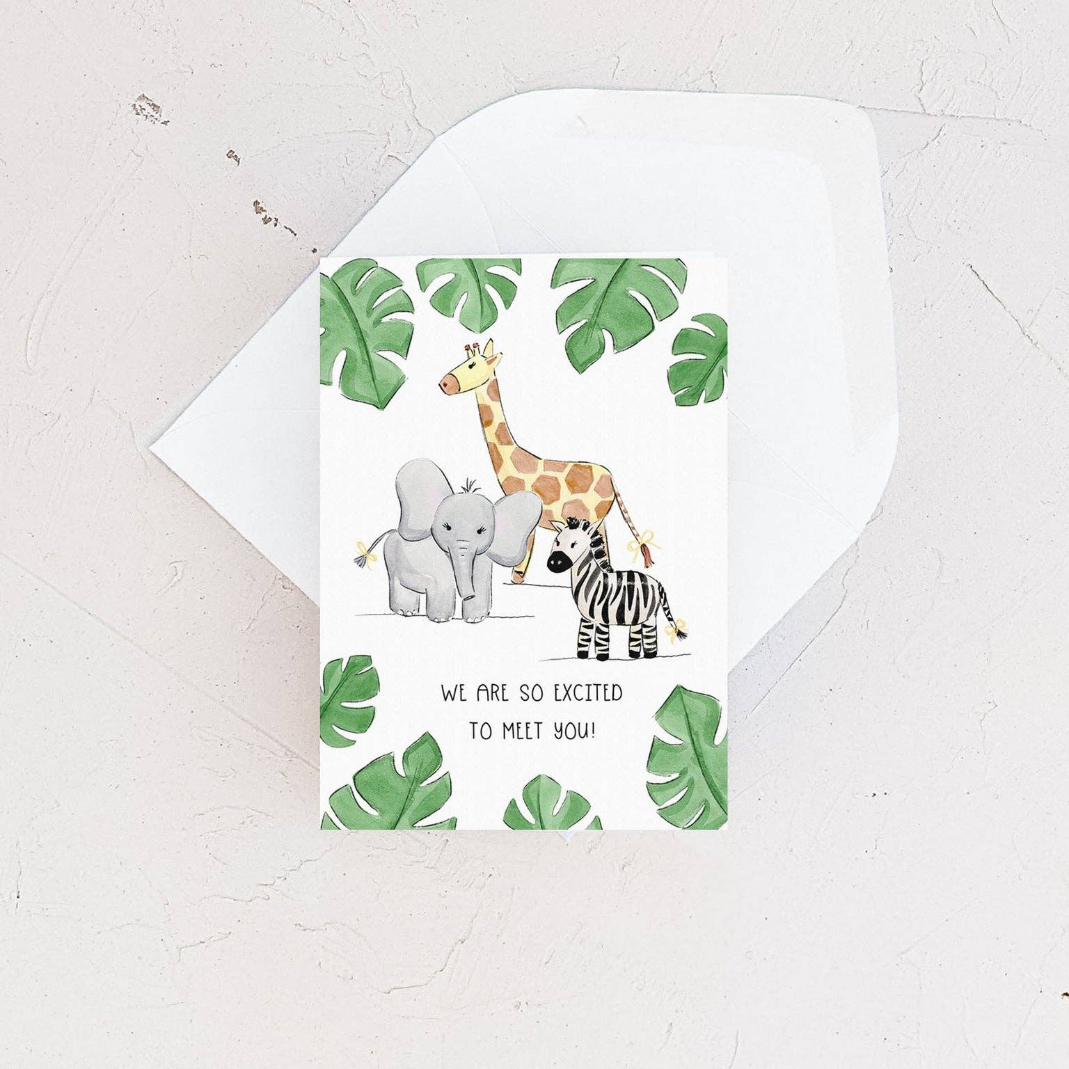 Almeida Illustrations - Mini Card - Excited to meet you! New Baby Greeting Card - Agricola Street Books
