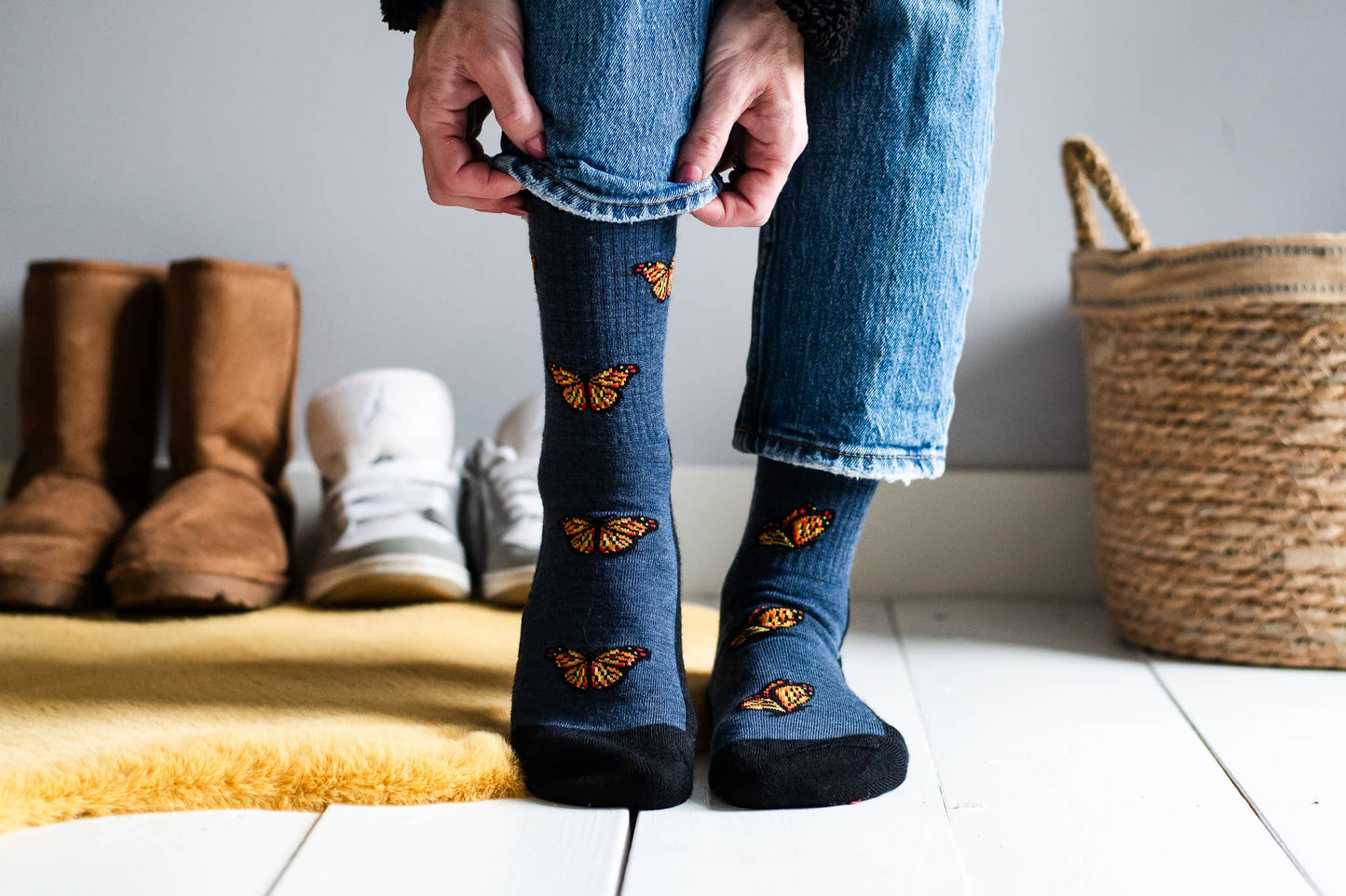 Friday Sock Co. - Women's Butterfly Merino Wool Socks