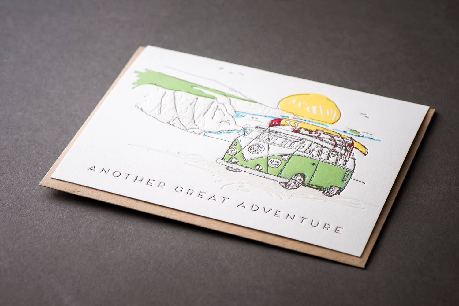 Porchlight Press Letterpress - Another Great Adventure Throwback Card - Agricola Street Books