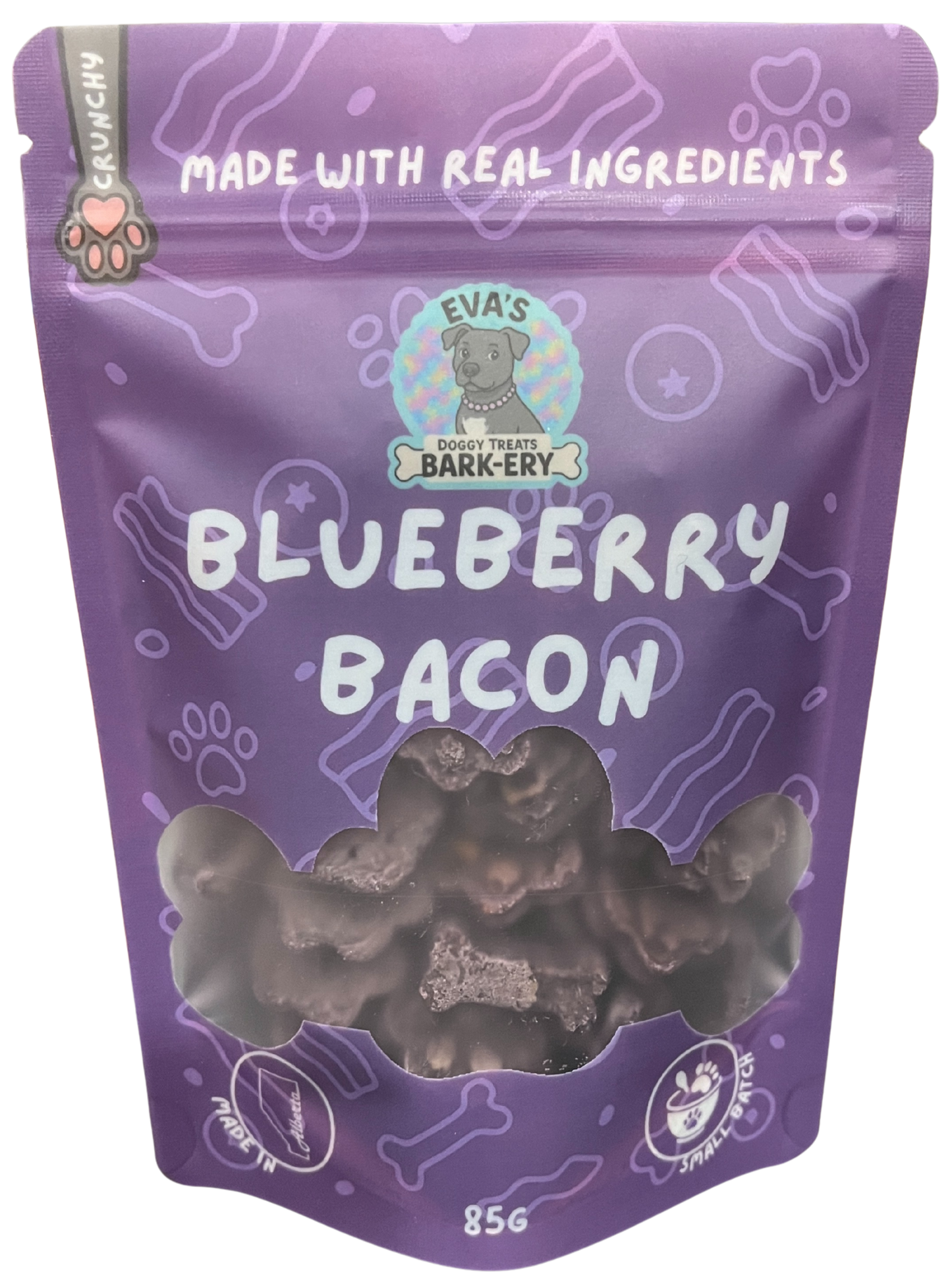 Eva's Doggy Treat Barkery - Blueberry Bacon Treats