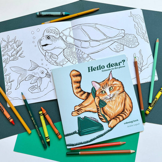 Sardines Studio - Coloring book, Animals on the phone
