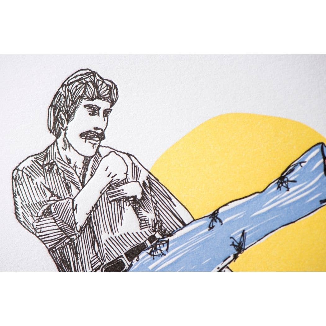 Porchlight Press Letterpress - You Kick Ass Throwback Card - Agricola Street Books