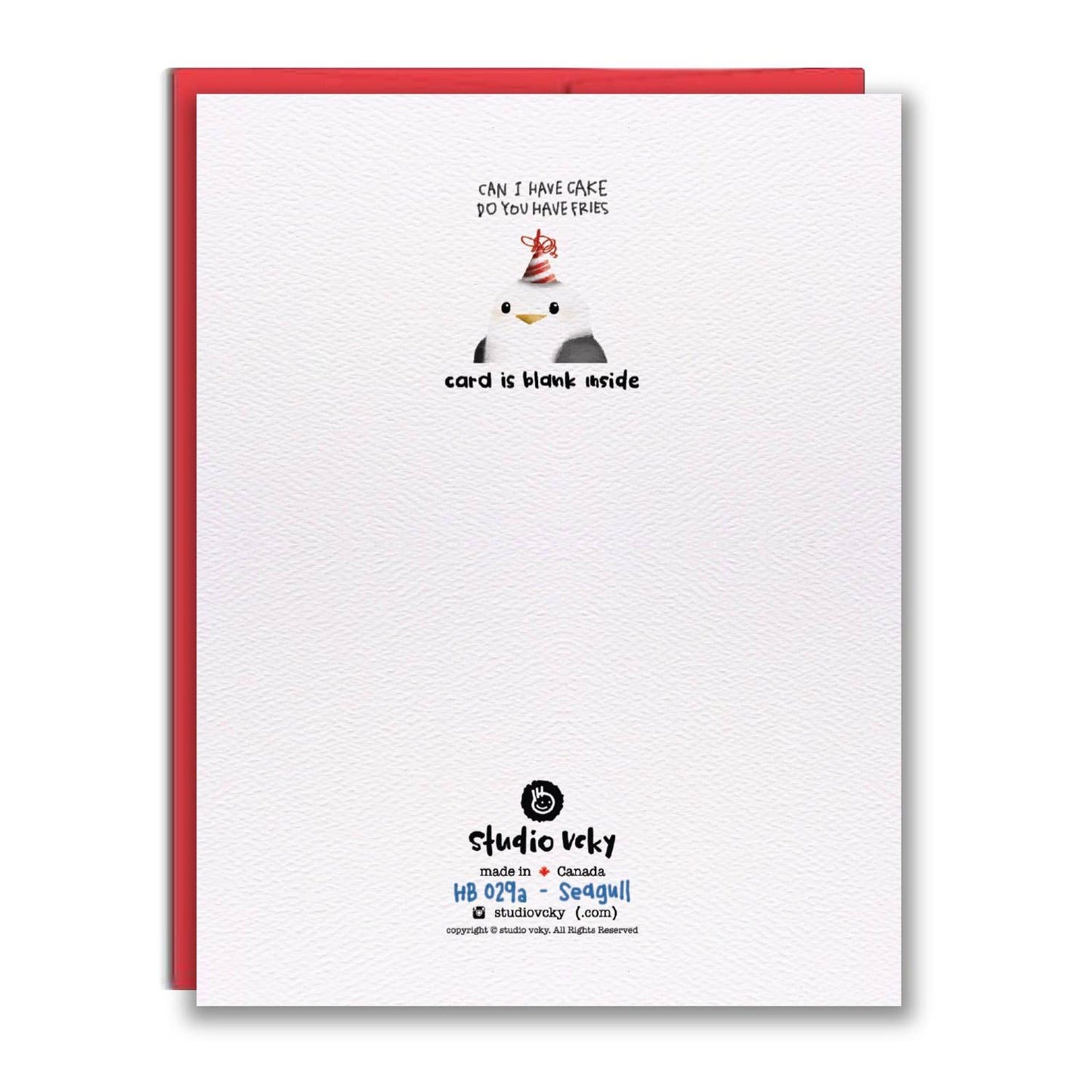 studio vcky - Greeting Card - Seagull V2