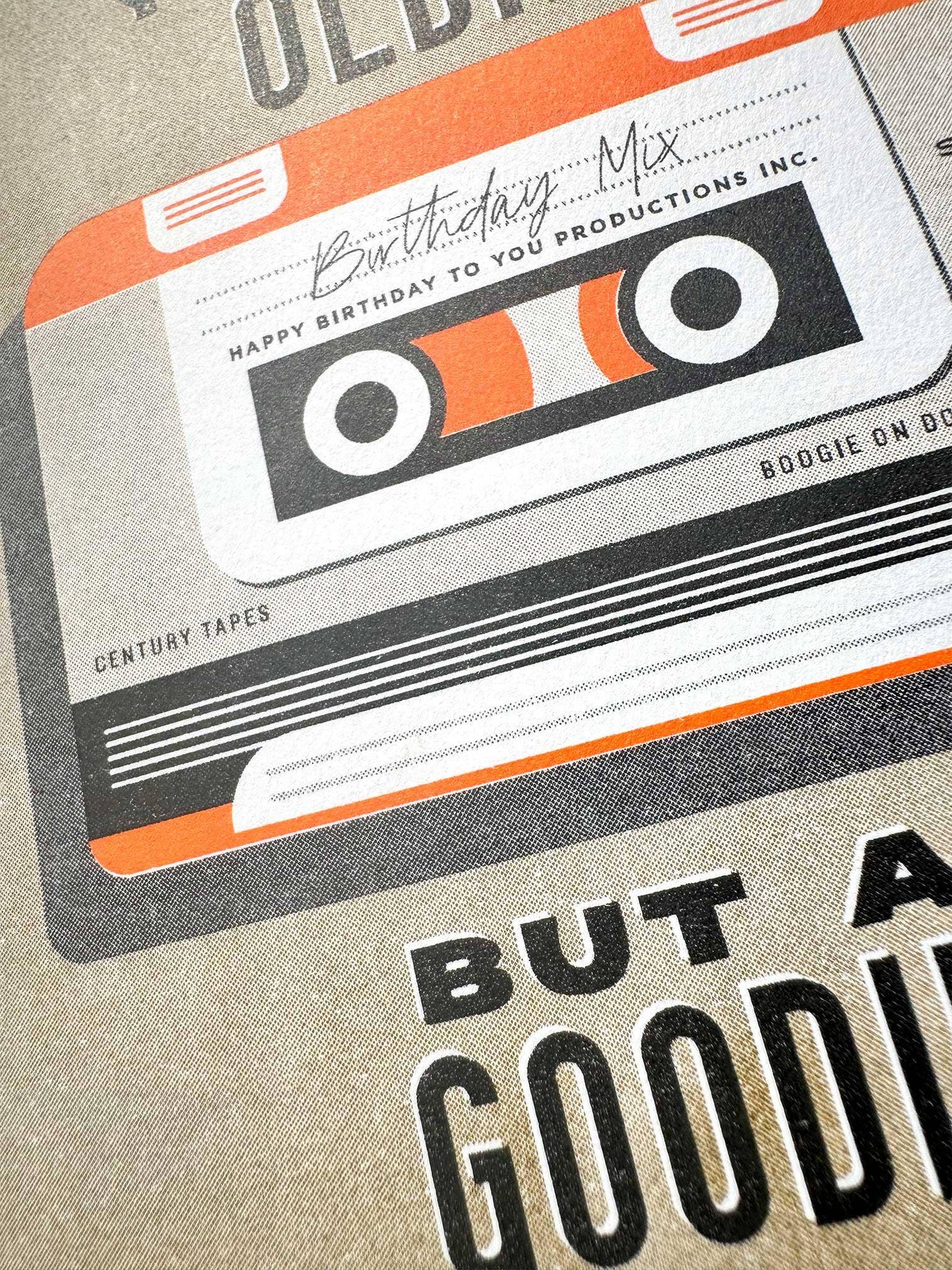 SLY EYE - Retro Birthday Risograph Card Vinyl/Cassette Design