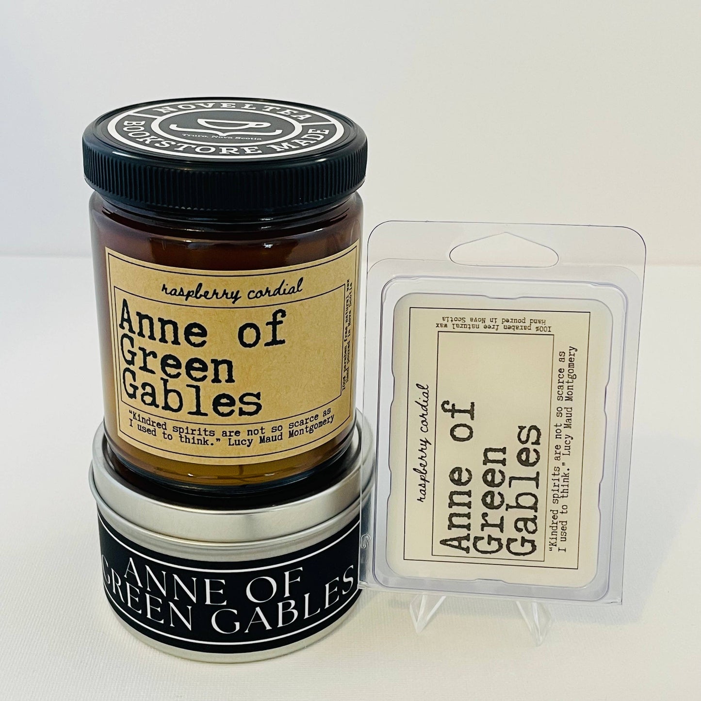 NovelTea Bookstore & Gifts - Anne of Green Gables - Raspberry Cordial Scented Candle