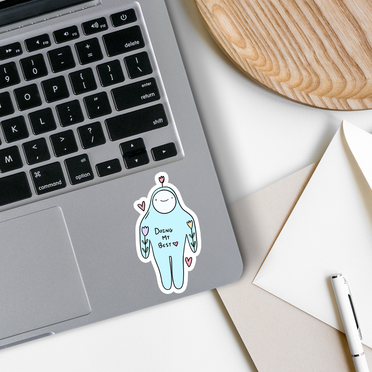 Rebel and Siren Stickers - Doing My Best | Cute | Positivity | Waterproof Sticker | 4"