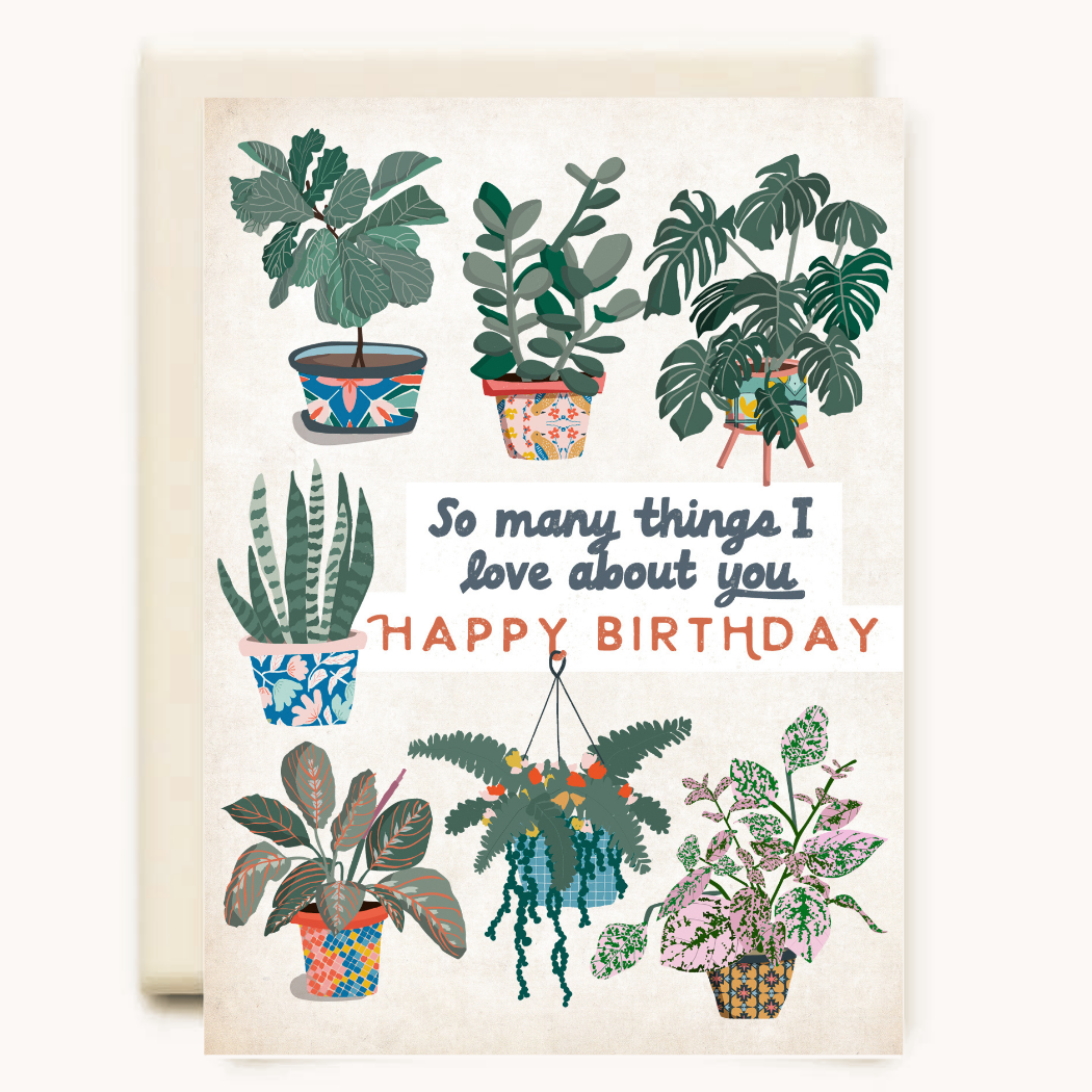 Inkwell Cards - Plants Birthday | Birthday Greeting Card - Agricola Street Books