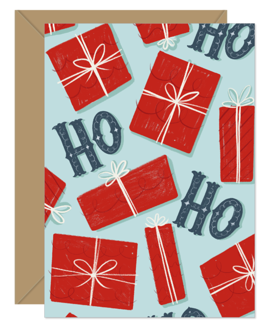 Hello Sweetie - Ho Ho Ho Presents Holiday Card