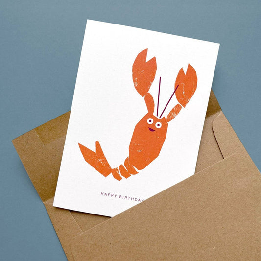 Kautzi Illustrations - Greeting Card Lobster - Agricola Street Books