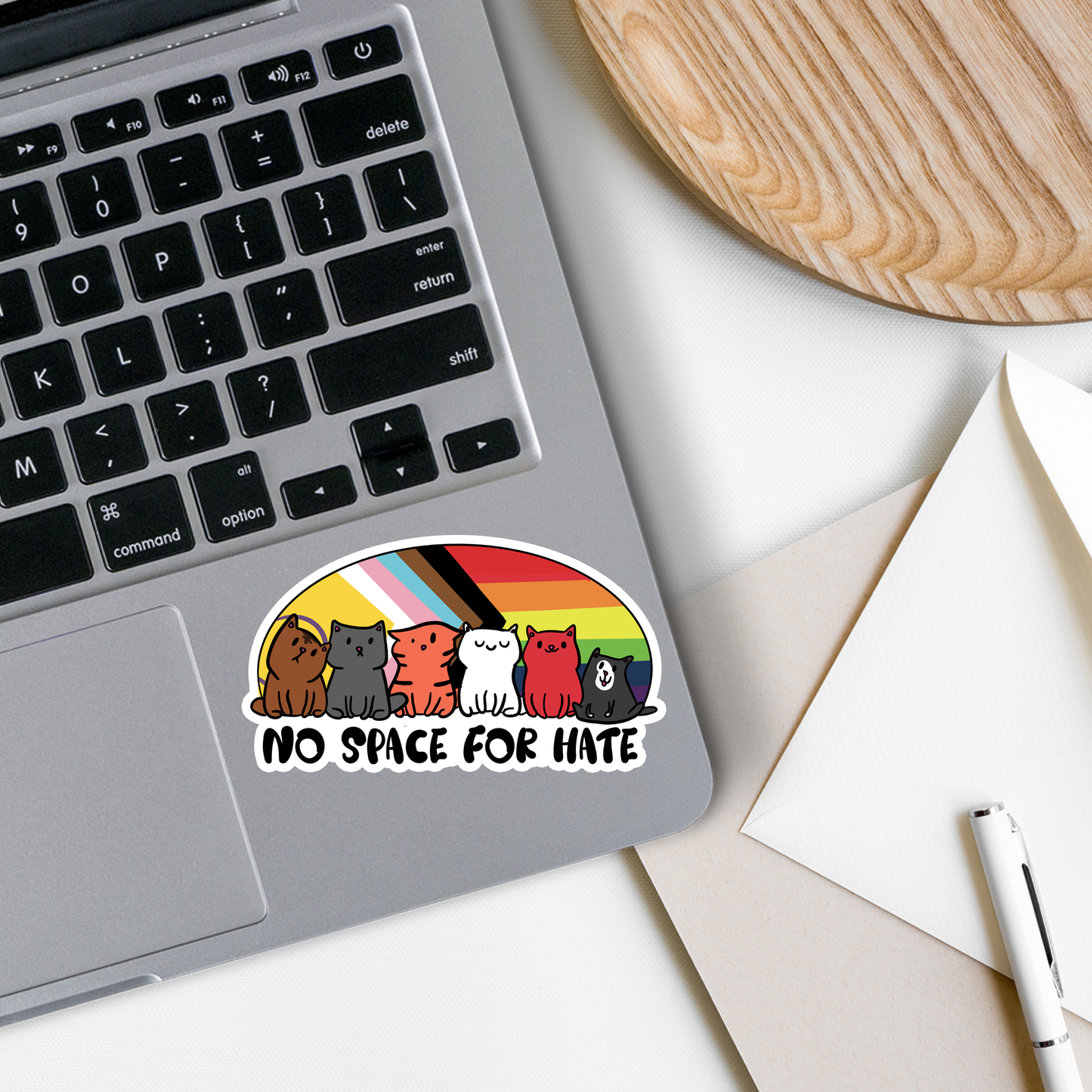 Rebel and Siren Stickers - No Space for Hate | LGBTQ | Protest | Vinyl Sticker | 3.5"