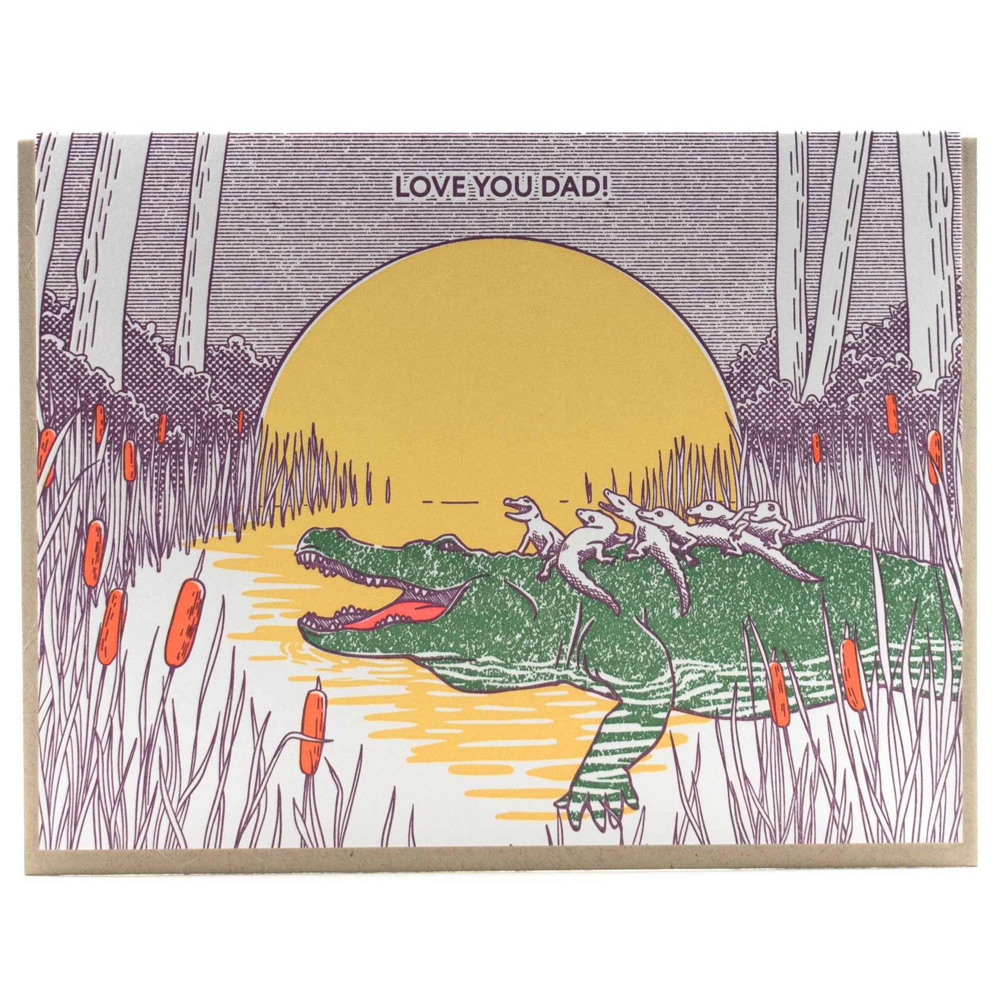 Porchlight Press Letterpress - Card: Father's Day Croc Dad Greeting Card - Agricola Street Books