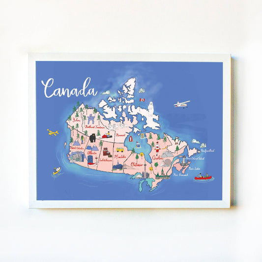 Creationzbycatherine - Canada map, Art print