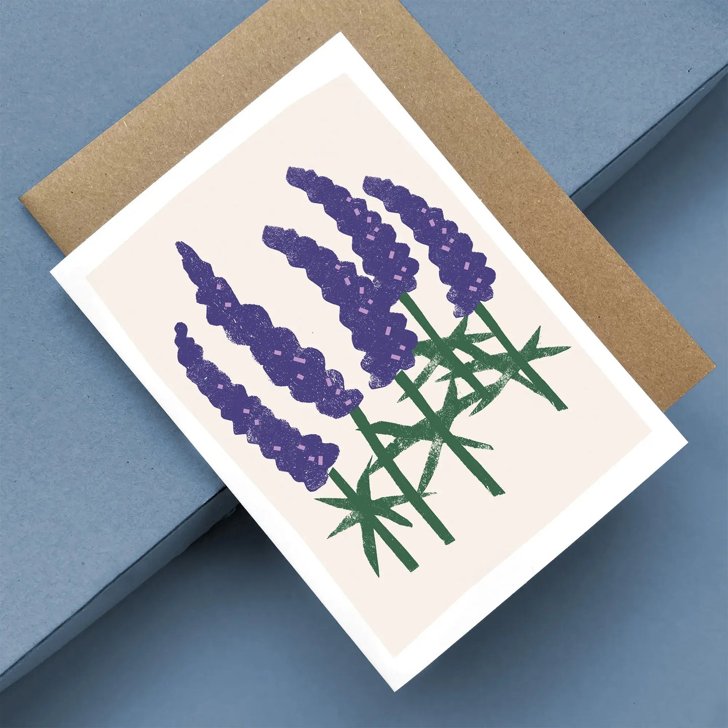 Kautzi Illustrations - Greeting Card Wild Lupines - Agricola Street Books