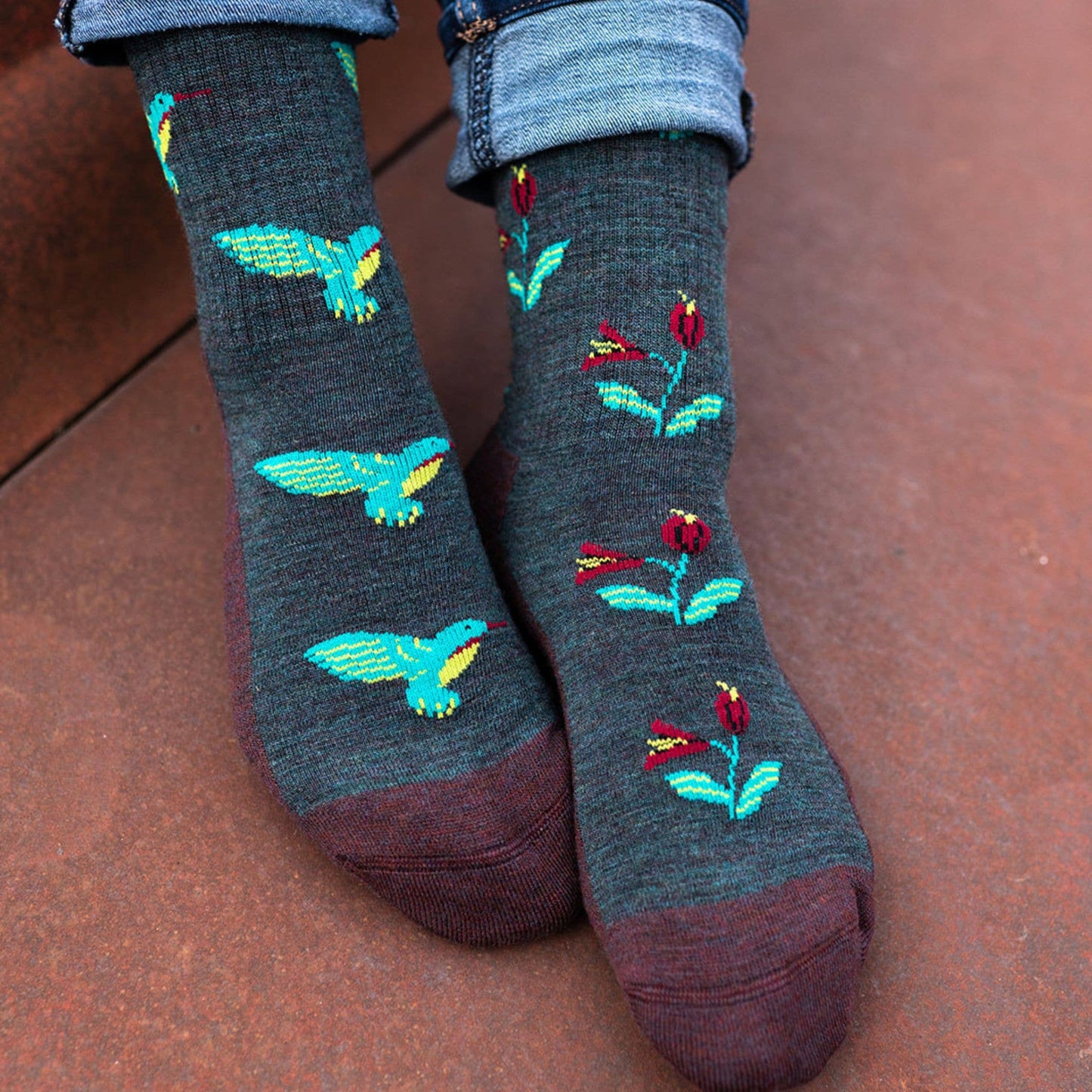 Friday Sock Co. - Merino Wool Women's Socks | Hummingbird | Mismatched | Eco