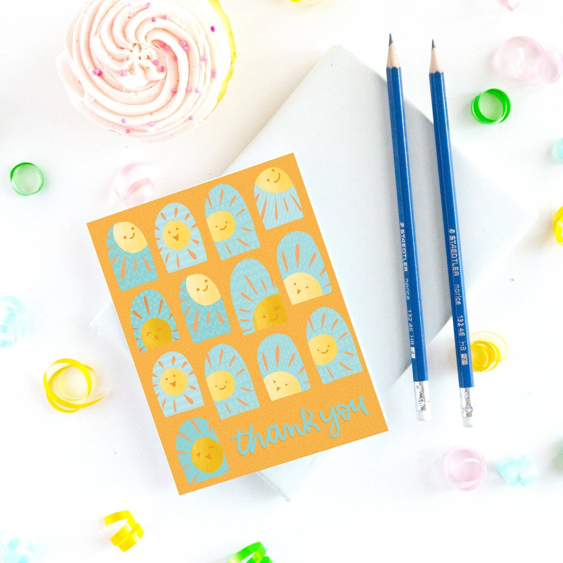 Pedaller Designs - Sunshine Thank You Card - Agricola Street Books