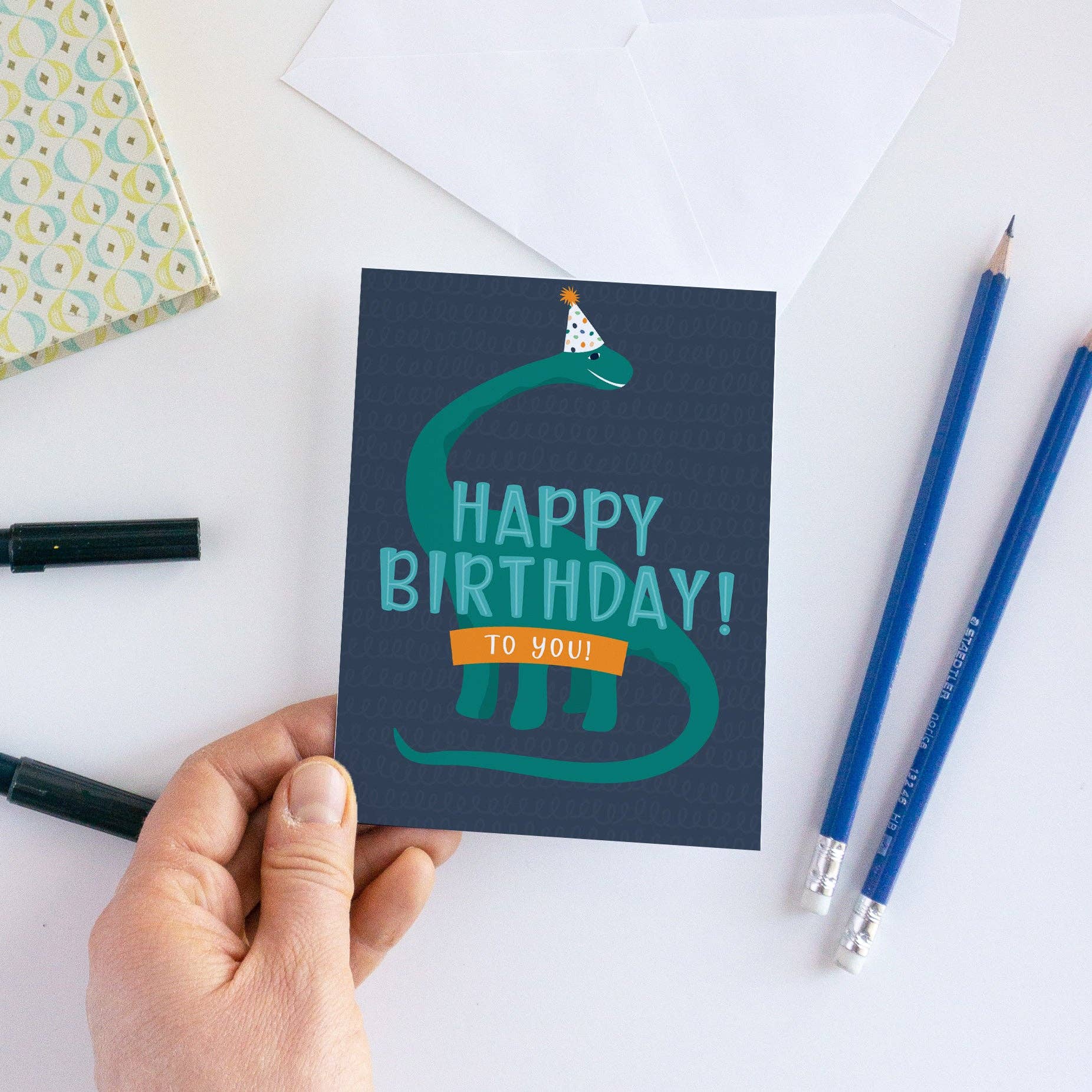 Pedaller Designs - Happy Birthday to You Children's Dinosaur Birthday Card - Agricola Street Books