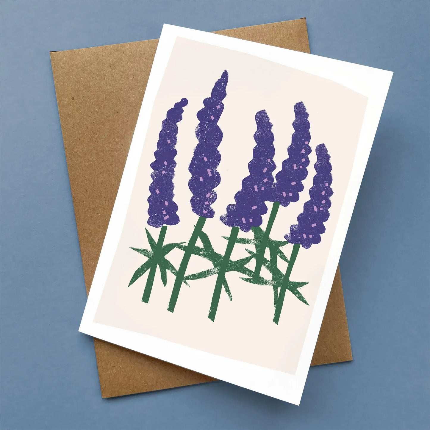 Kautzi Illustrations - Greeting Card Wild Lupines - Agricola Street Books