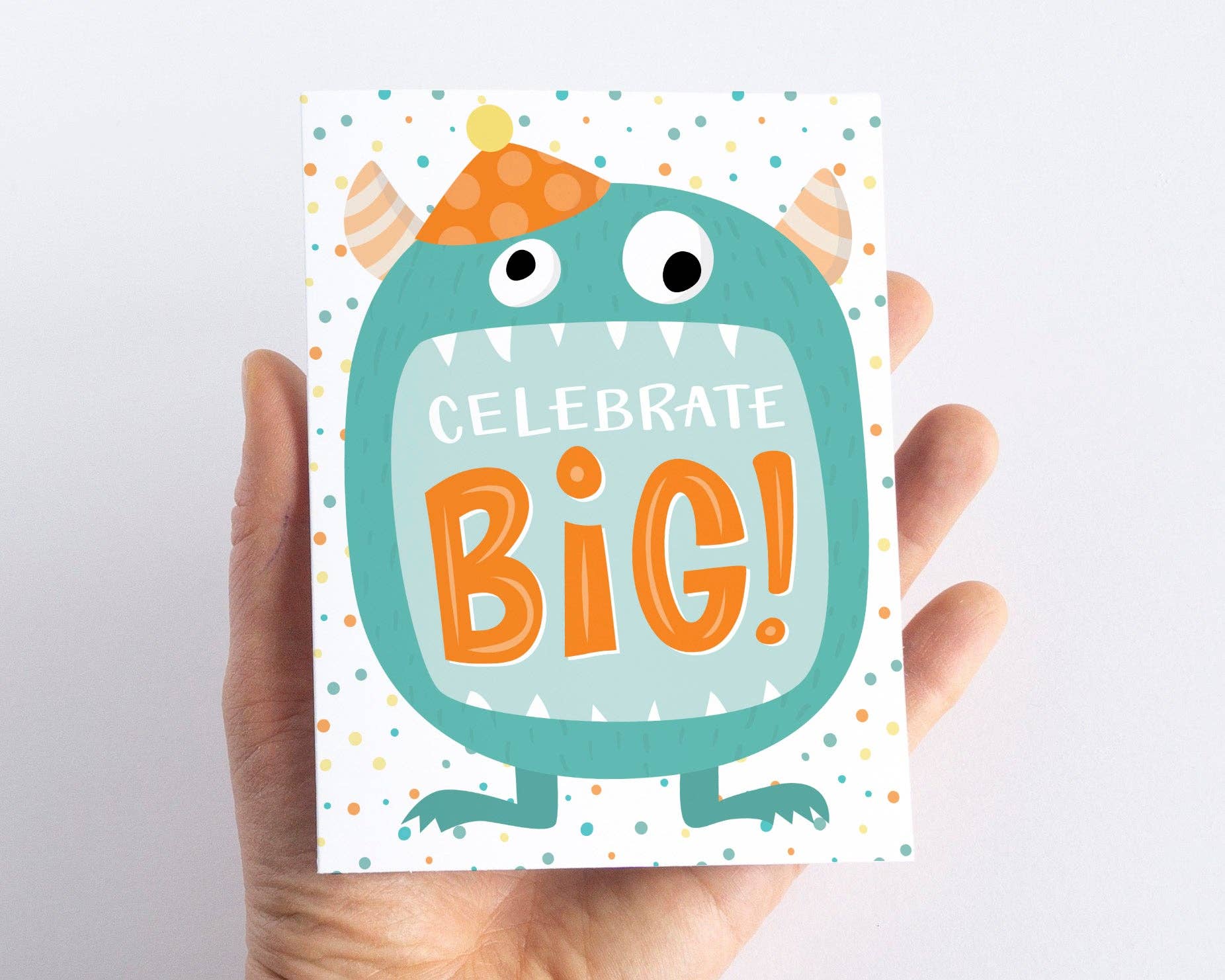 Pedaller Designs - Celebrate Big Kid's Monster Birthday Card - Agricola Street Books