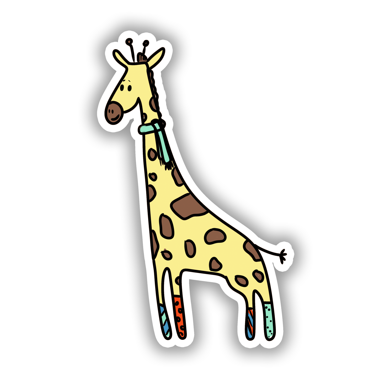 Rebel and Siren - Winter | Giraffe | Waterproof Vinyl Sticker | 3"